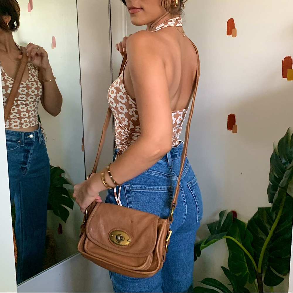 Genuine Leather Fossil Small Crossbody Bag